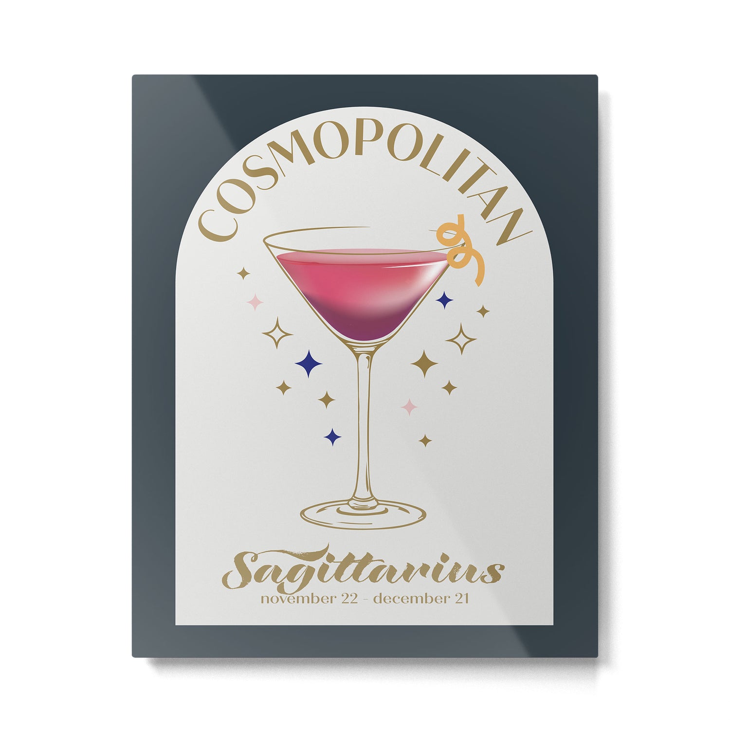 Cosmopolitan Cocktail Zodiac Sign Metal Print Gallery Image 4