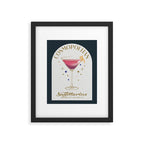 Cosmopolitan Cocktail Zodiac Sign Framed Art Print Gallery Image 5