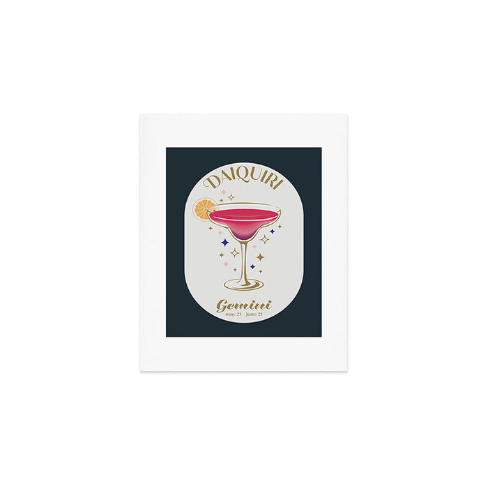Daiquiri Cocktail Zodiac Sign Art Print Gallery Image 1