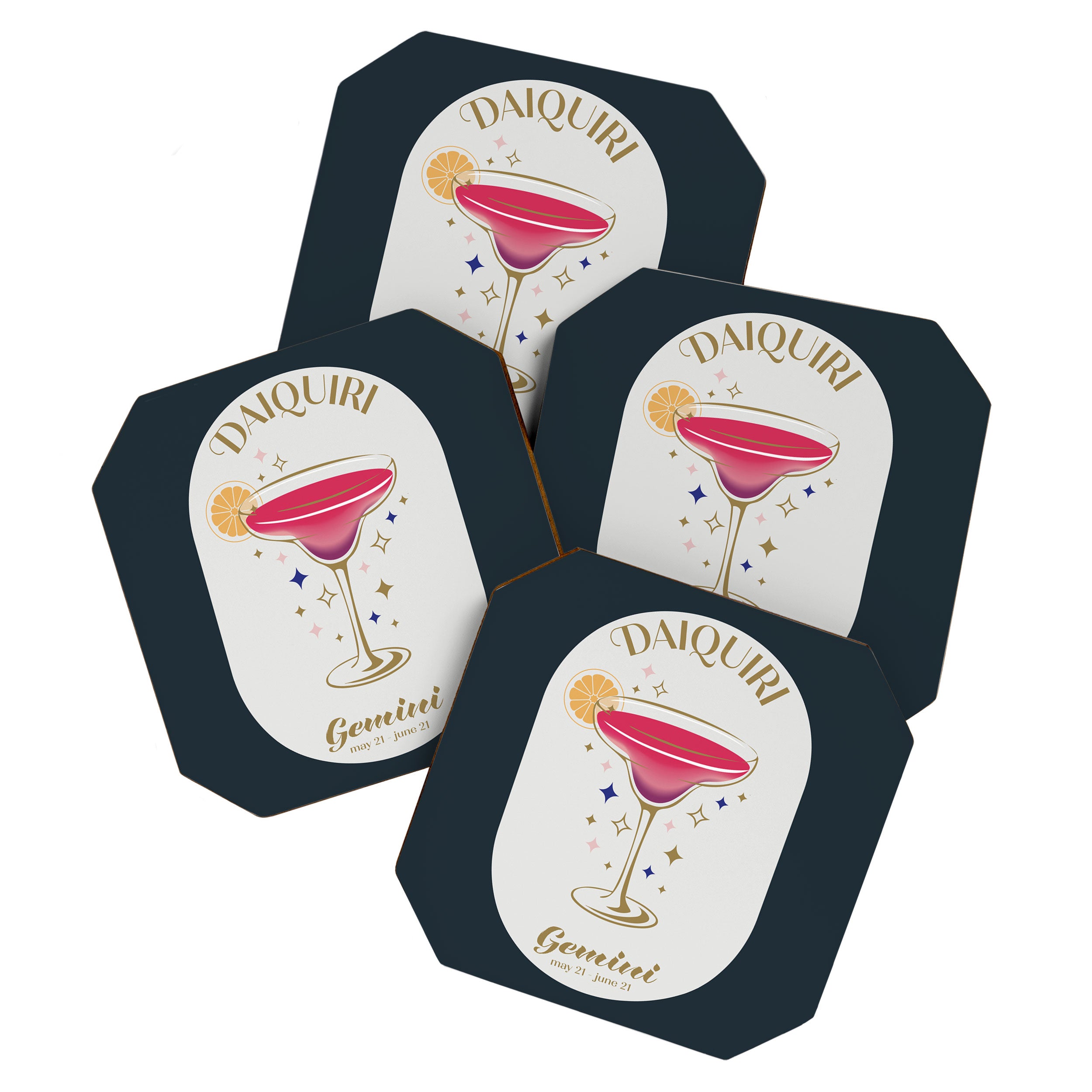 Daiquiri Cocktail Zodiac Sign Coaster Gallery Image 1