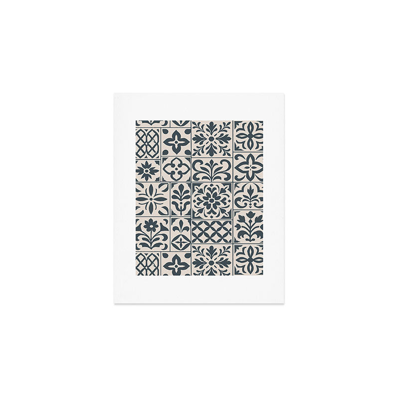 Dark Faux Tile Art Print Gallery Image 1