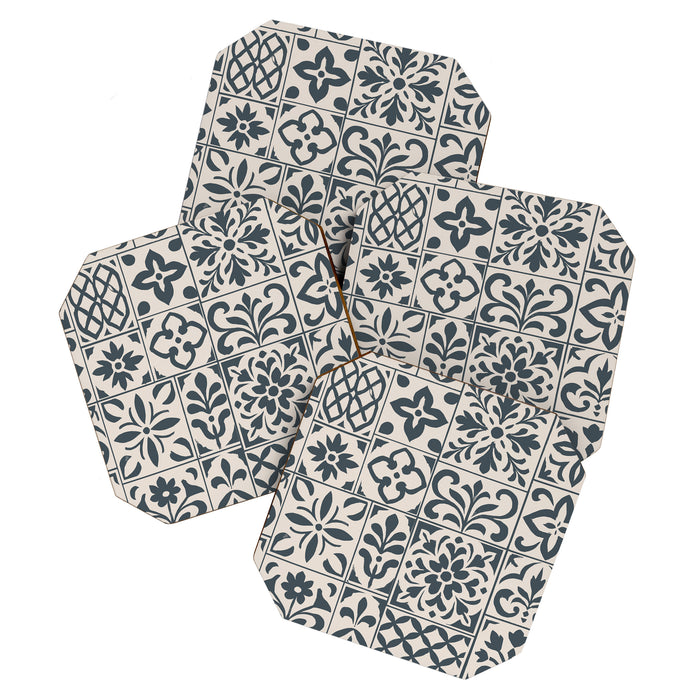 Dark Faux Tile Coaster Gallery Image 1