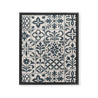 Dark Faux Tile Framed Canvas Print Gallery Image 6