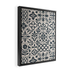 Dark Faux Tile Framed Canvas Print Gallery Image 2