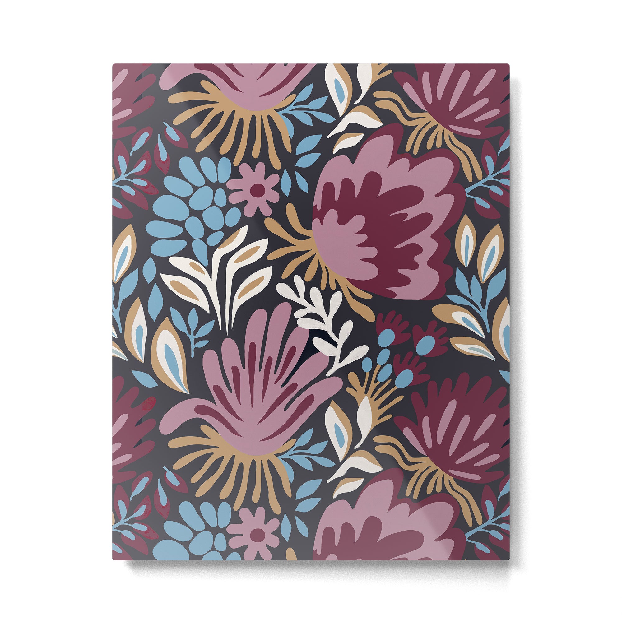 Dark Lush Floral Escape Metal Print Gallery Image 4