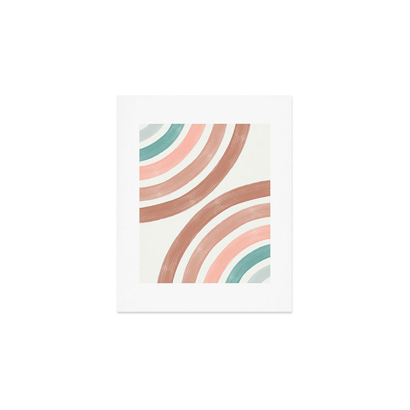 Double Retro Rainbows Art Print Gallery Image 1