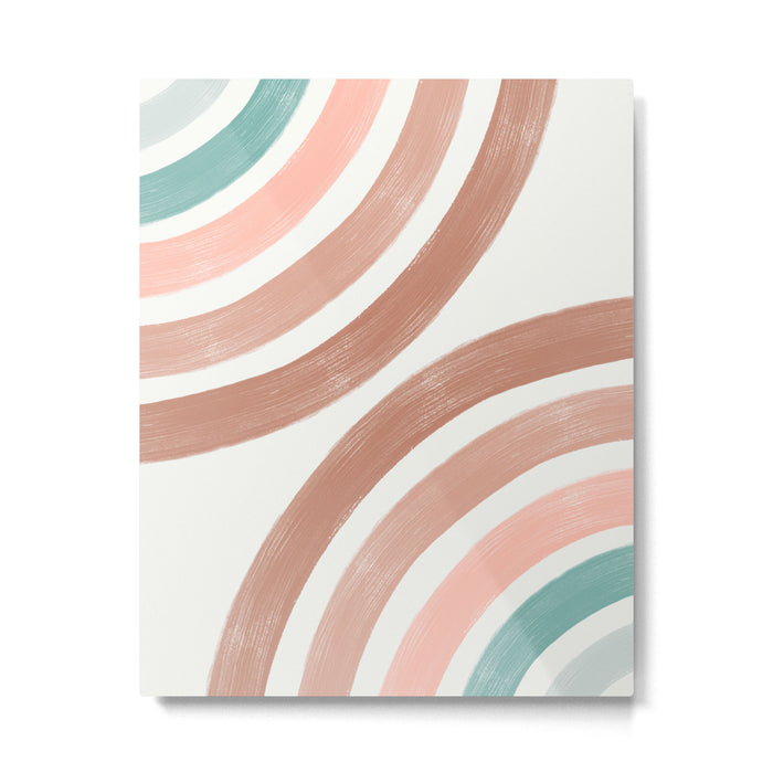 Double Retro Rainbows Metal Print Gallery Image 1