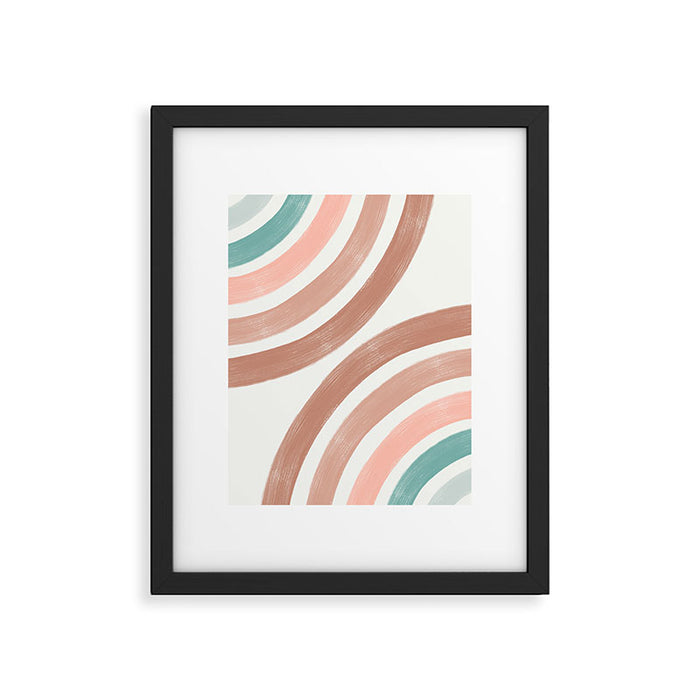 Double Retro Rainbows Framed Art Print Gallery Image 1