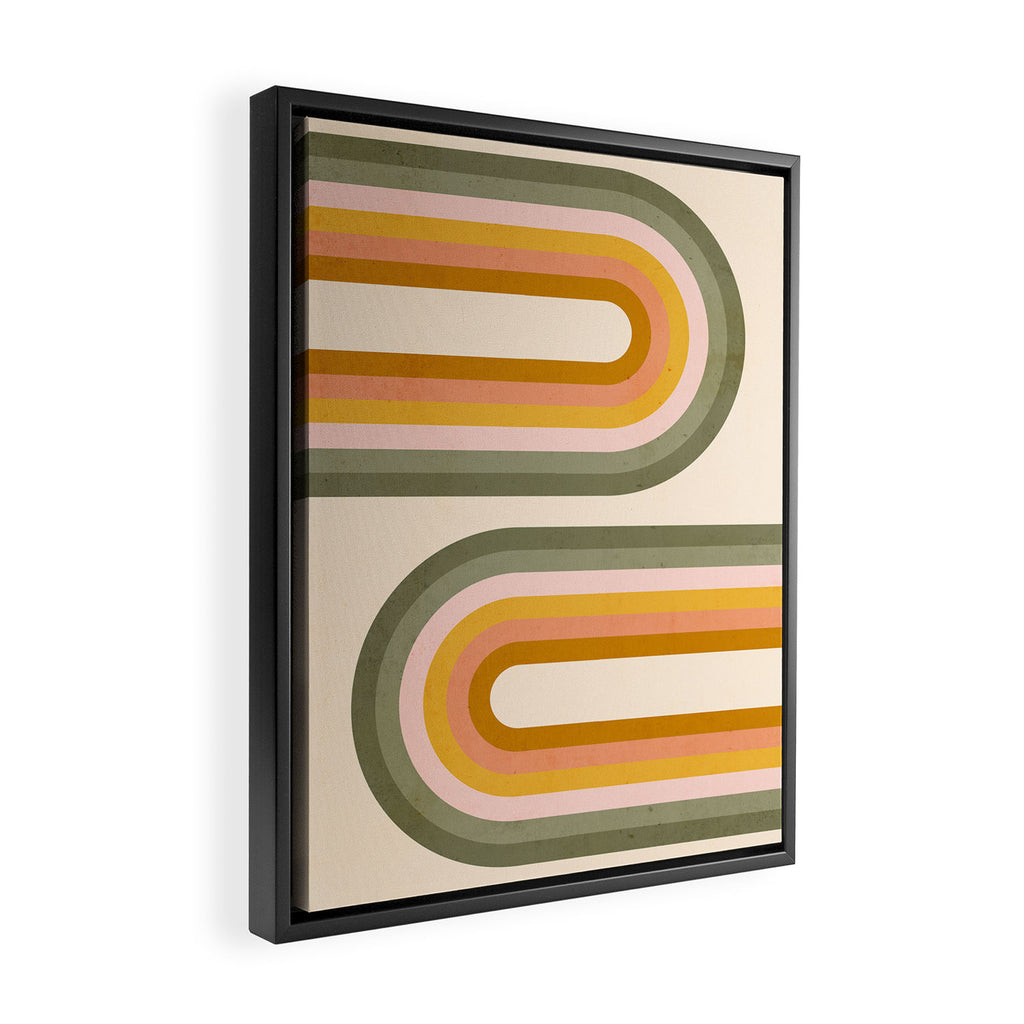 Double Spring Rainbow Framed Canvas Print Gallery Image 2