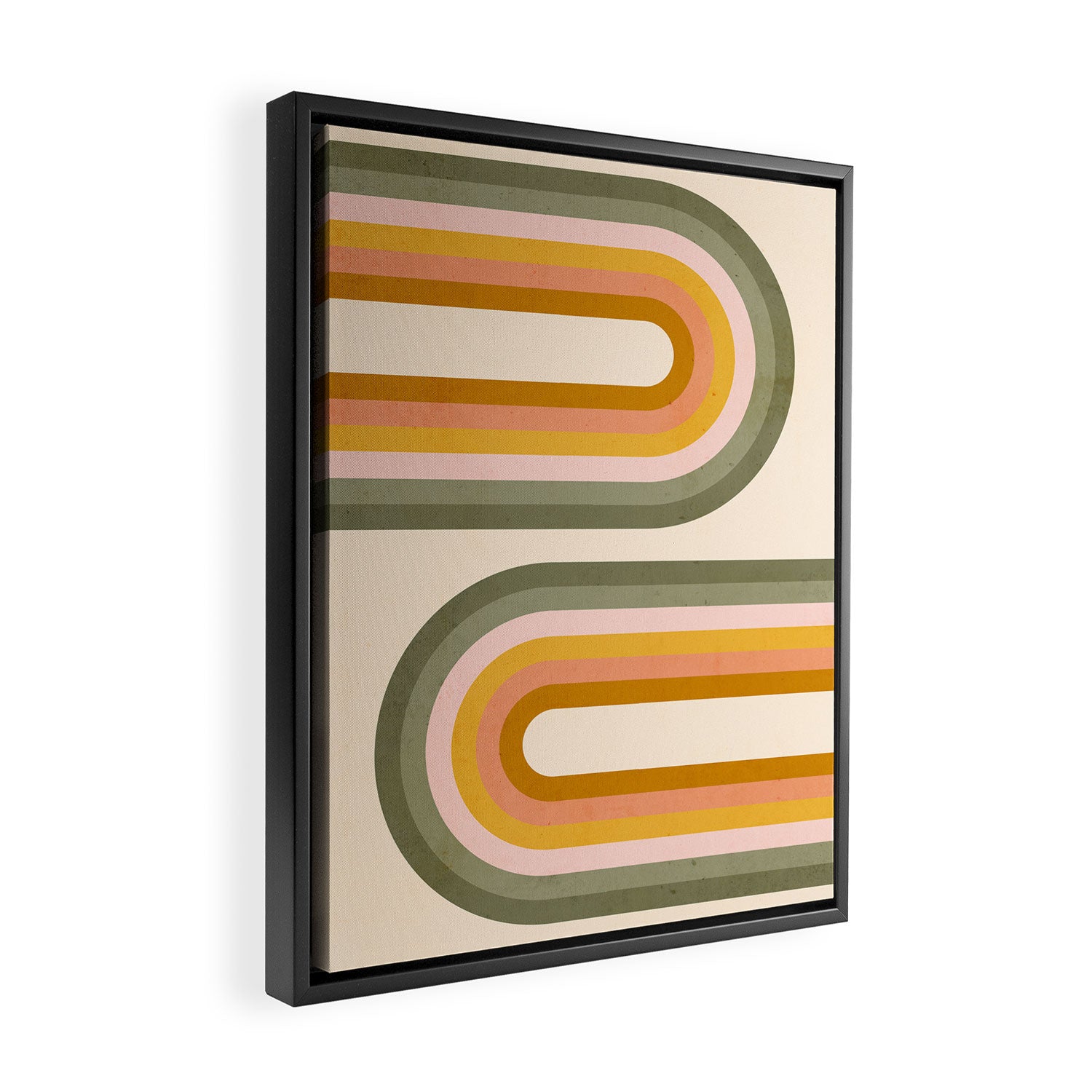 Double Spring Rainbow Framed Canvas Print Gallery Image 2
