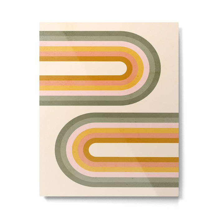 Double Spring Rainbow Metal Print Gallery Image 1