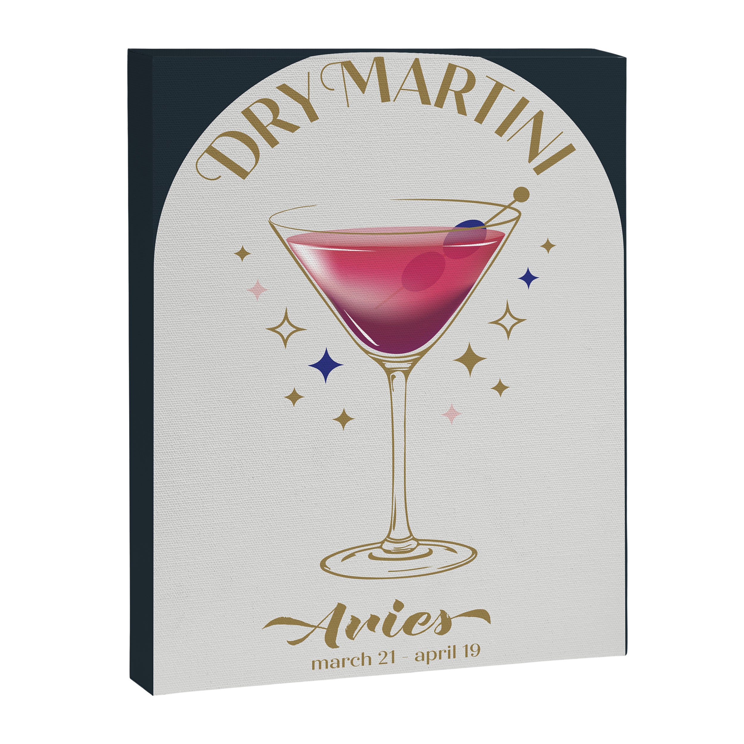 Dry Martini Cocktail Zodiac Sign Canvas Print Gallery Image 6
