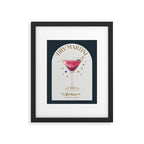 Dry Martini Cocktail Zodiac Sign Framed Art Print Gallery Image 5