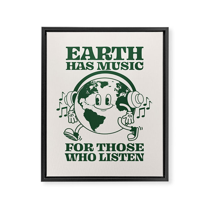 Earth Silent Disco Framed Canvas Print Gallery Image 1