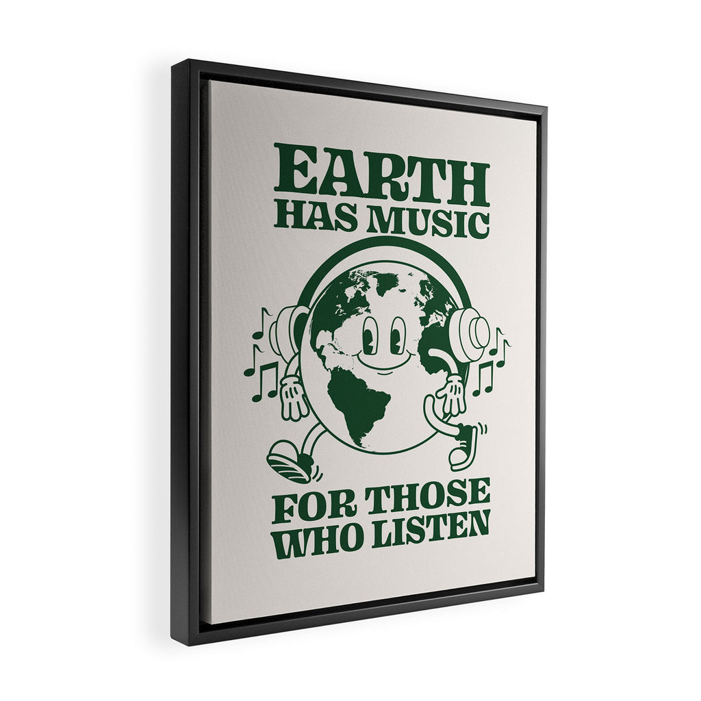 Earth Silent Disco Framed Canvas Print Gallery Image 2
