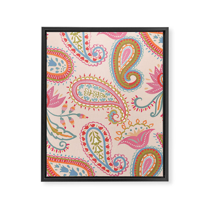 Eclectic Paisley Charm Framed Canvas Print Gallery Image 1