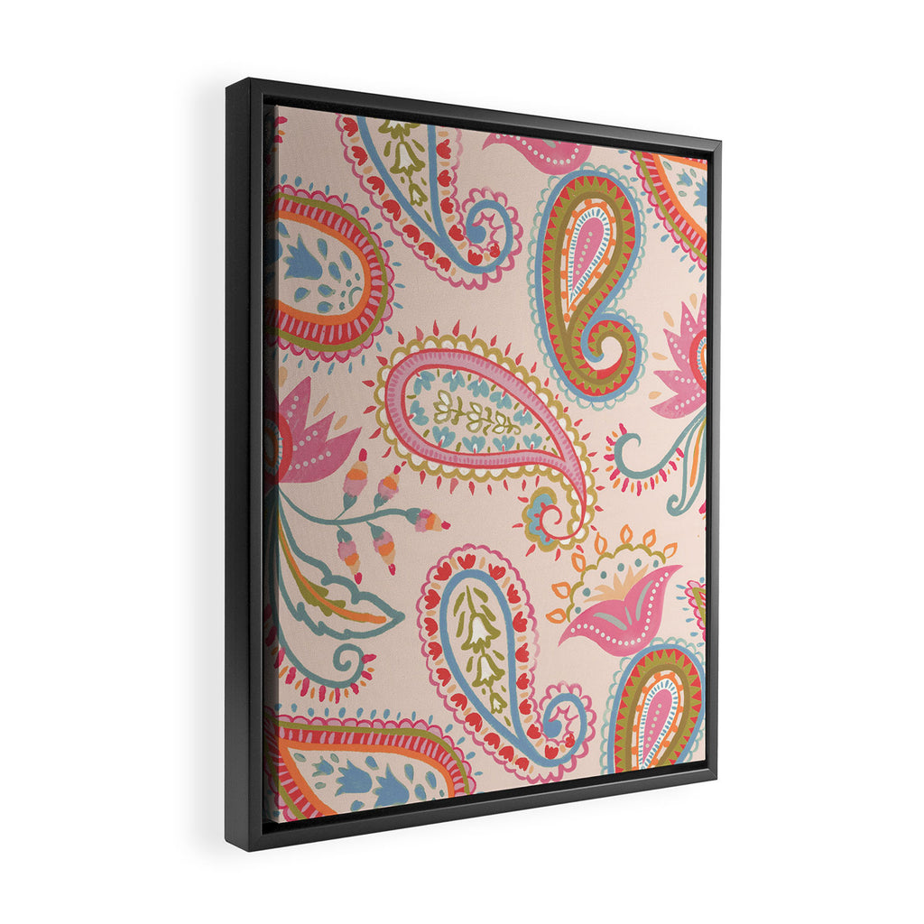 Eclectic Paisley Charm Framed Canvas Print Gallery Image 2