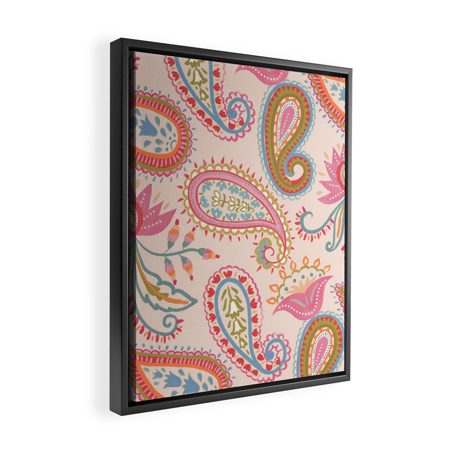 Eclectic Paisley Charm Framed Canvas Print Gallery Image 2