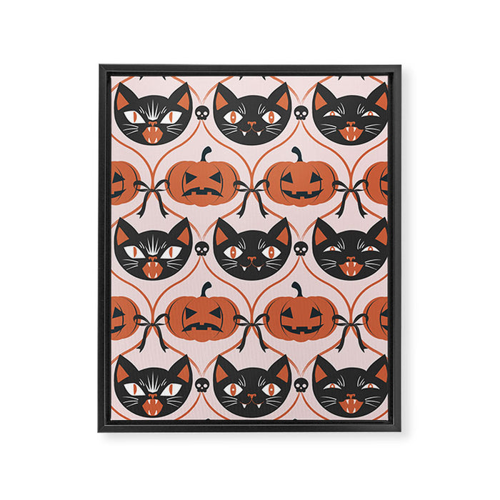 Enchanted Vintage Halloween Framed Canvas Print Gallery Image 1