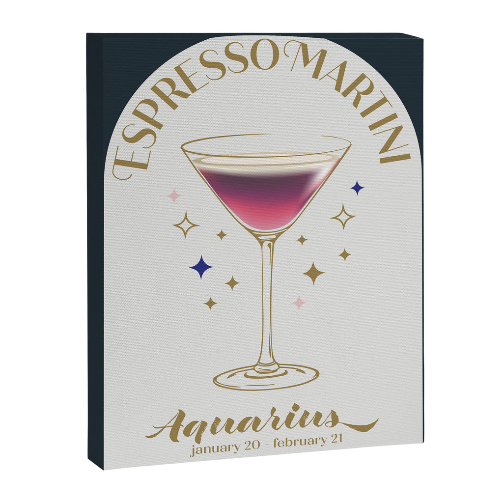 Espresso Martini Cocktail Zodiac Sign Canvas Print Gallery Image 6