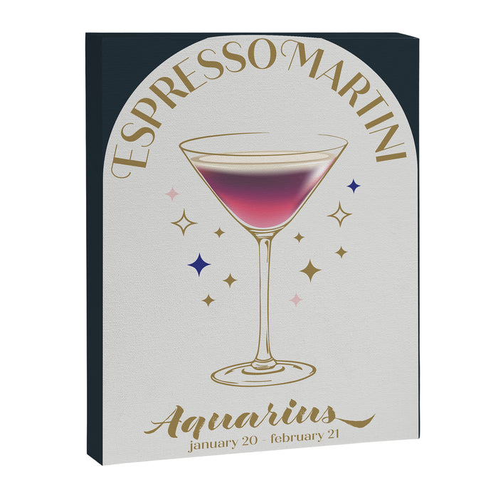Espresso Martini Cocktail Zodiac Sign Canvas Print Gallery Image 1