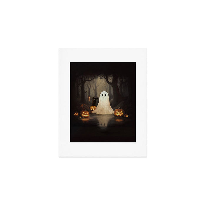 Ghost and Cat Art Print Gallery Image 1