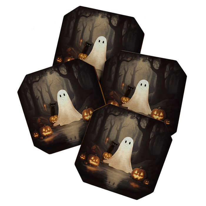 Ghost and Cat Coaster Gallery Image 1