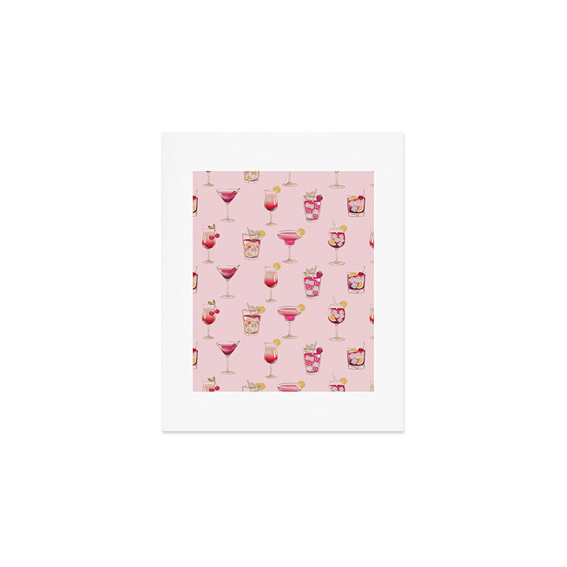 Glam Cocktails Theme Art Print Gallery Image 1