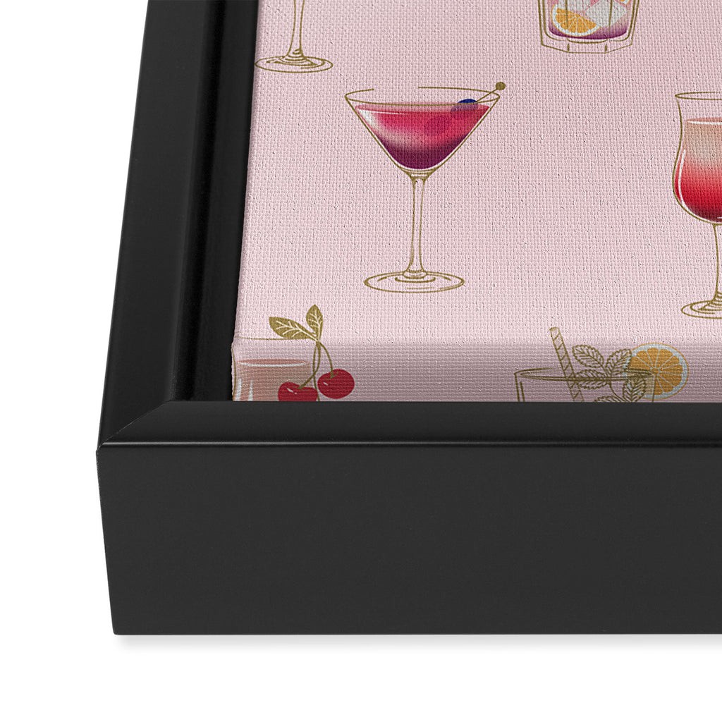 Glam Cocktails Theme Framed Canvas Print Gallery Image 3