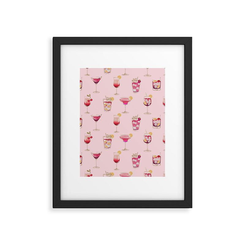 Glam Cocktails Theme Framed Art Print Gallery Image 5