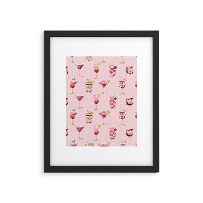 Glam Cocktails Theme Framed Art Print Gallery Image 1