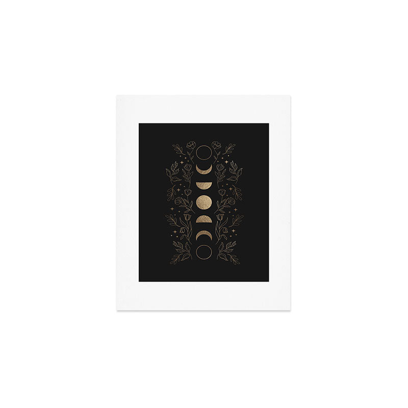 Gold Moon Phases Art Print Gallery Image 1