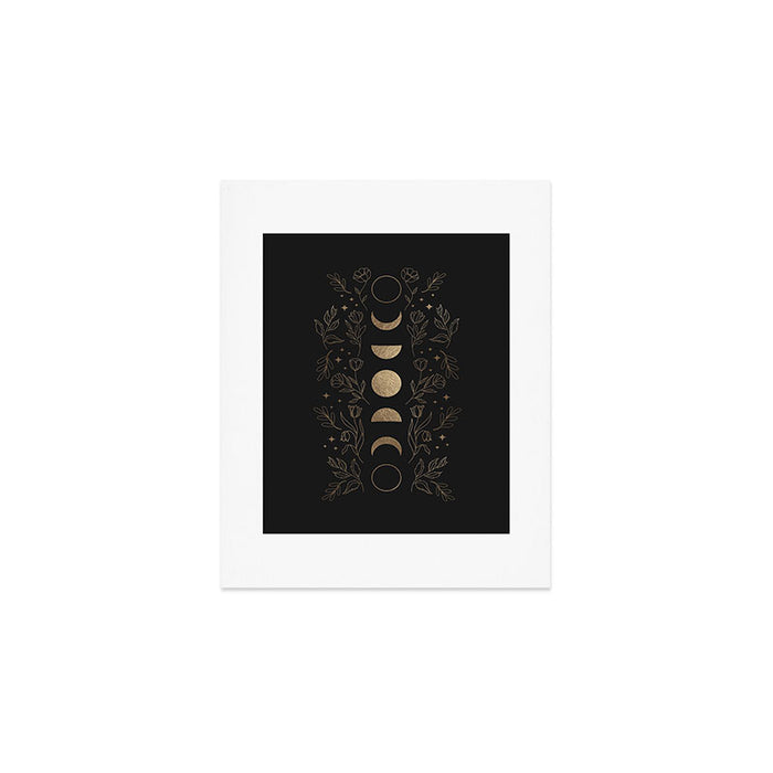 Gold Moon Phases Art Print Gallery Image 1