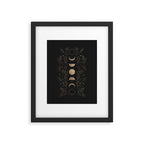 Gold Moon Phases Framed Art Print Gallery Image 4