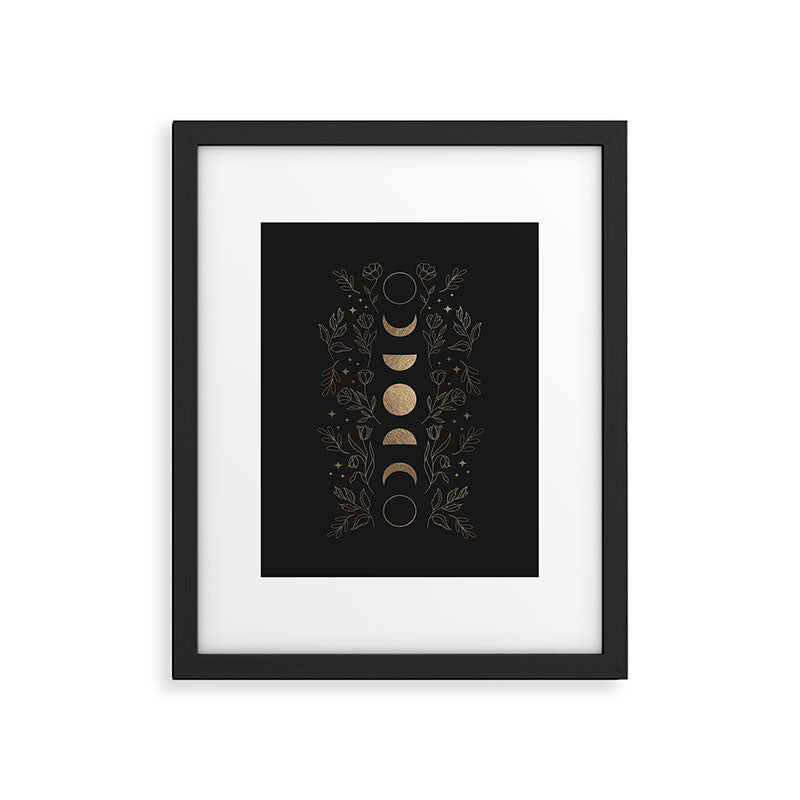 Gold Moon Phases Framed Art Print Gallery Image 4