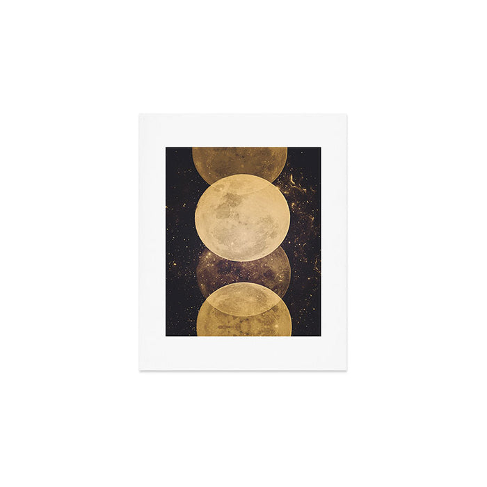 Gold Moon Phases Art Print Gallery Image 1