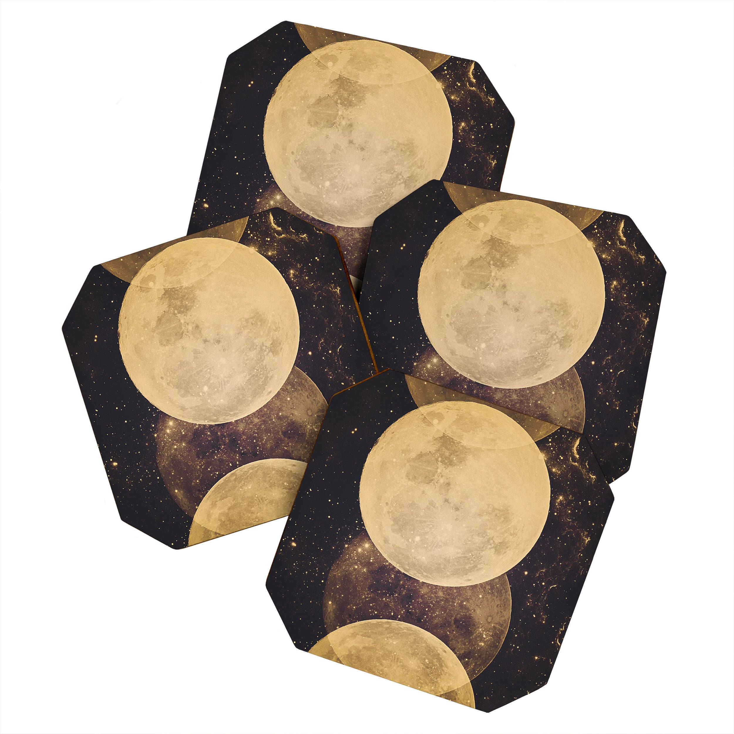 Gold Moon Phases Coaster Gallery Image 1