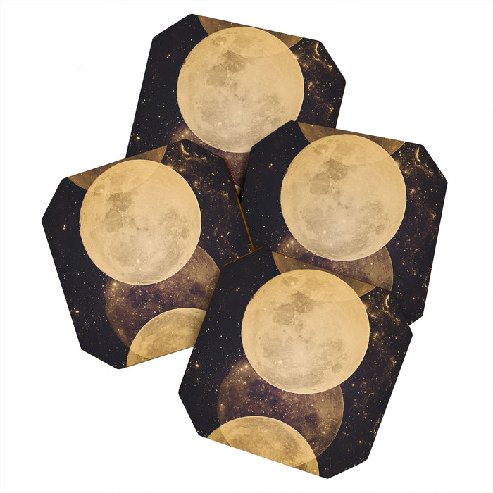 Gold Moon Phases Coaster Gallery Image 1