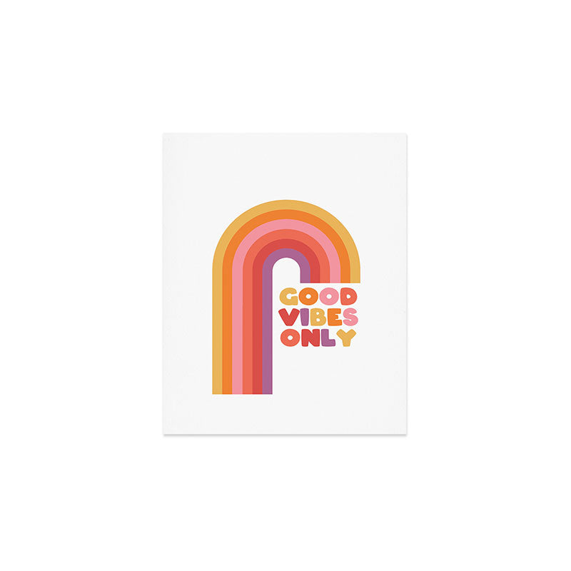 Good Vibes Only Rainbow Art Print Gallery Image 1