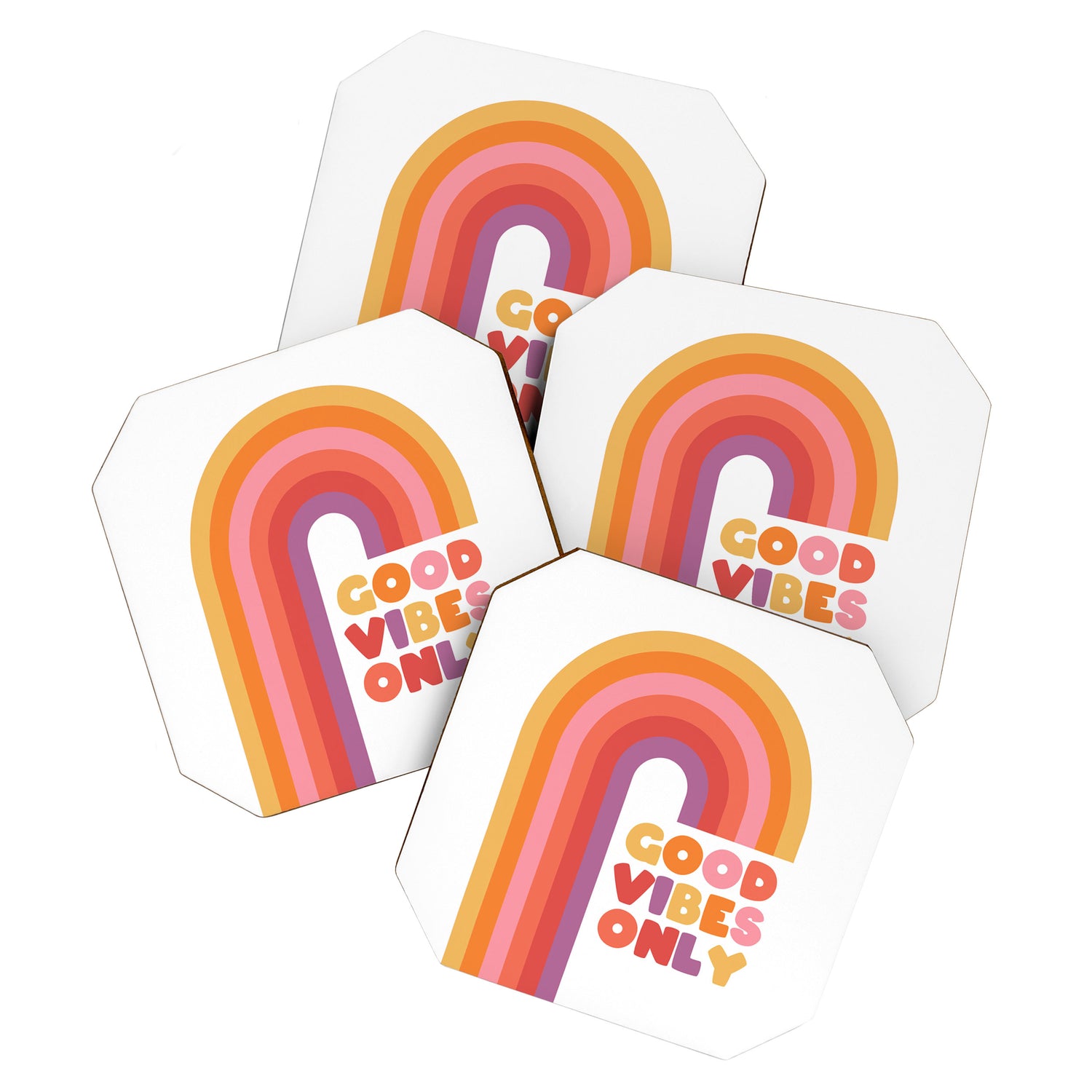 Good Vibes Only Rainbow Coaster Gallery Image 1