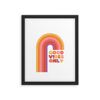 Good Vibes Only Rainbow Framed Art Print Gallery Image 5