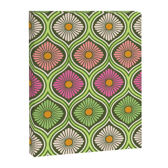 Groovy 70s Retro Mod Daisy Flowers Canvas Print Gallery Image 1