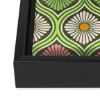 Groovy 70s Retro Mod Daisy Flowers Framed Canvas Print Gallery Image 3