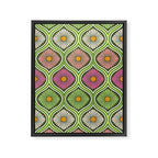 Groovy 70s Retro Mod Daisy Flowers Framed Canvas Print Gallery Image 6