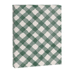 Hand Painted Dark Green Festive Gingham Theme Canvas Print Gallery Image 6