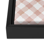 Hand Painted Pink Festive Gingham Theme Framed Canvas Print Gallery Image 3