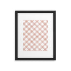 Hand Painted Pink Festive Gingham Theme Framed Art Print Gallery Image 5