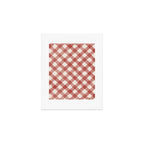 Hand Painted Red Festive Gingham Theme Art Print Gallery Image 1