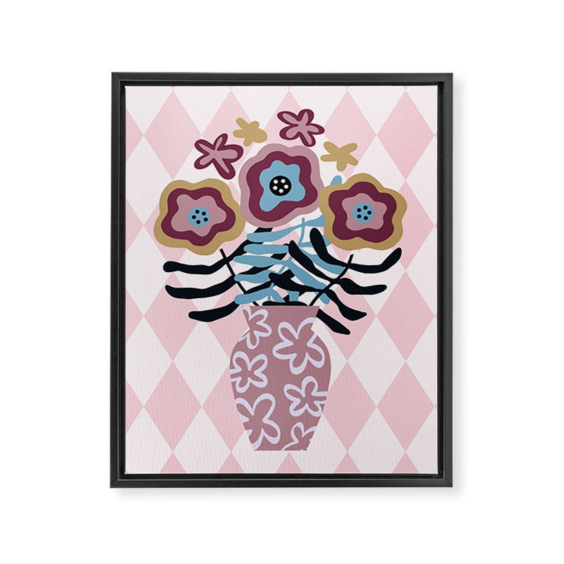 Harlequin Bloom Framed Canvas Print Gallery Image 6