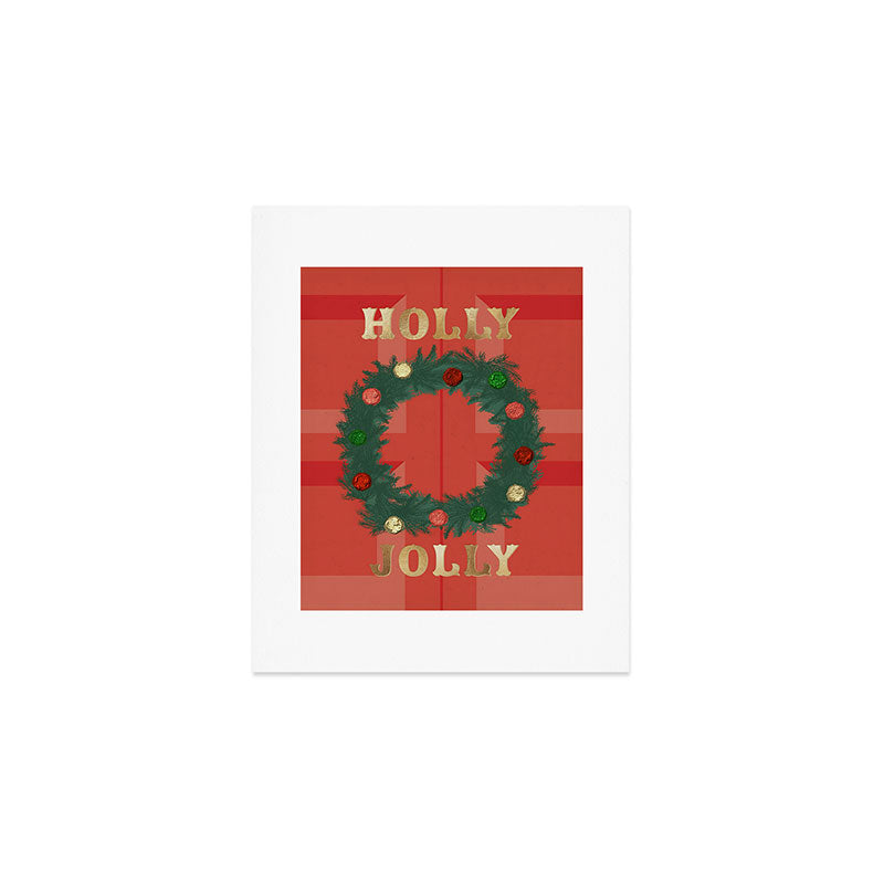 Holly Jolly Garland Art Print Gallery Image 1